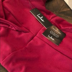 Off the shoulder berry gown